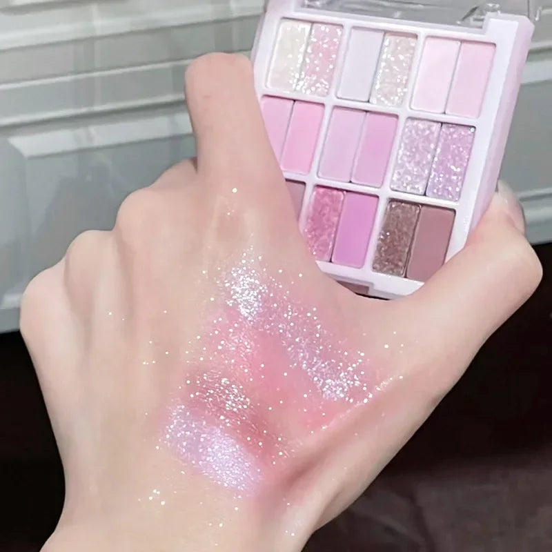 18 Colors Blocking Eyeshadow Palette Korean Makeup Summer Ice Cream