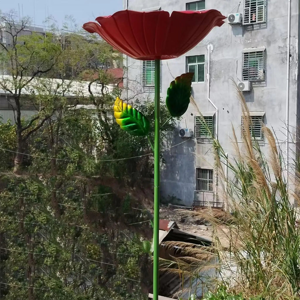 Bee Bath Metal Garden Stake Water Feeder Birds Butterflies Large