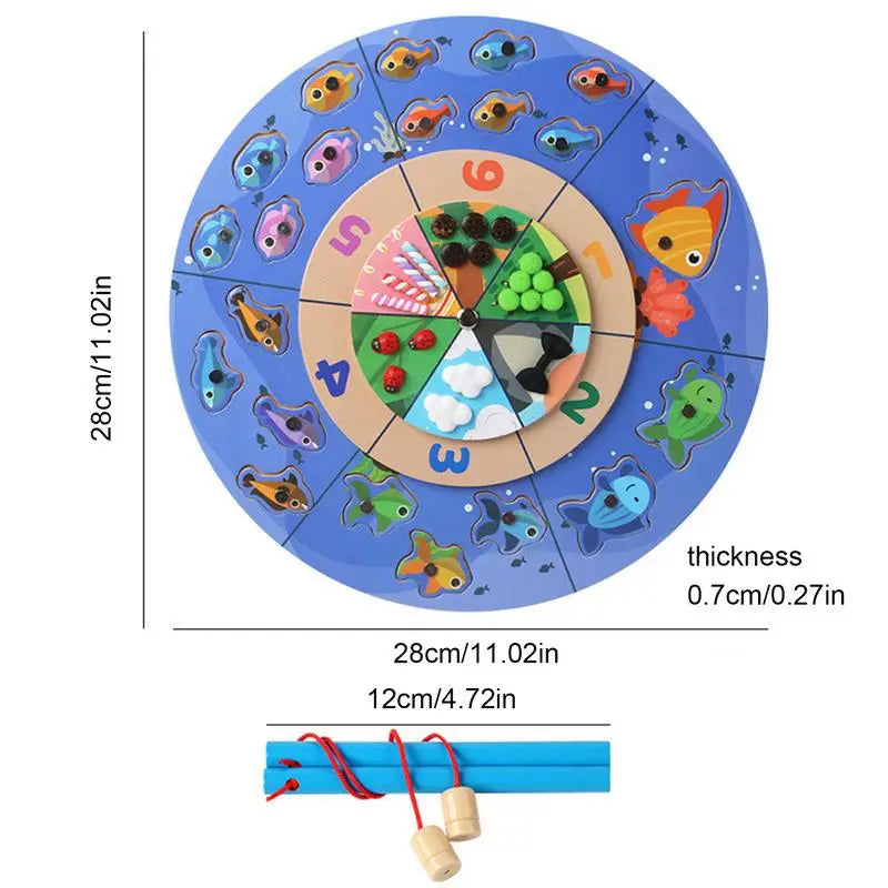 Magnetic Fish Game Wooden Preschool Learning Activities Fish Catching Games Preschool Learning Educational Toys For 3 Years Old Zpaxo