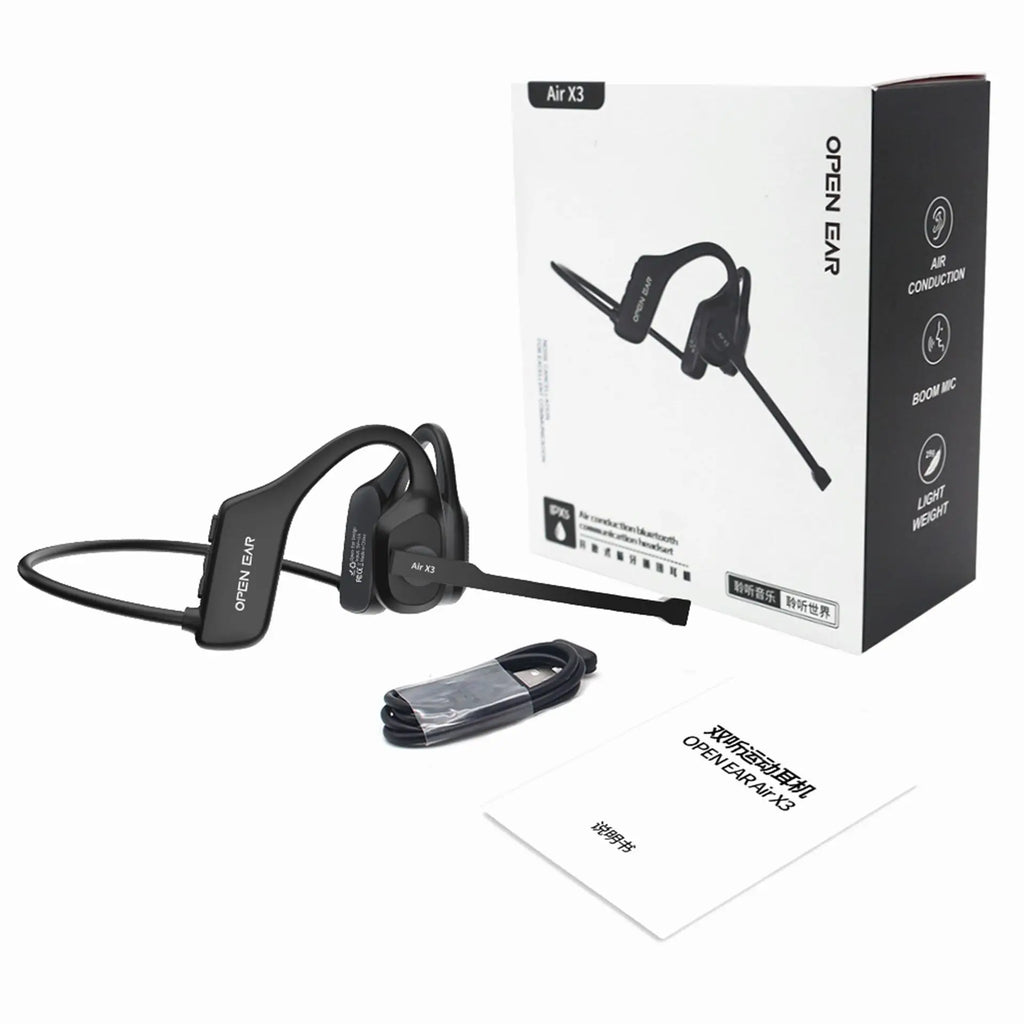 Open-ear Headsets Noise Canceling Boom Microphone Lightweight