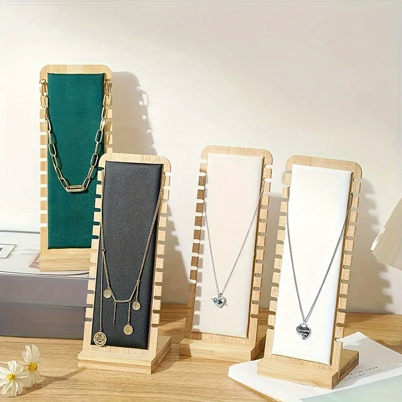 Wood Jewelry Display Stand – Necklace, Bracelet & Anklet Rack Jewelry Display Stand Zpaxo
