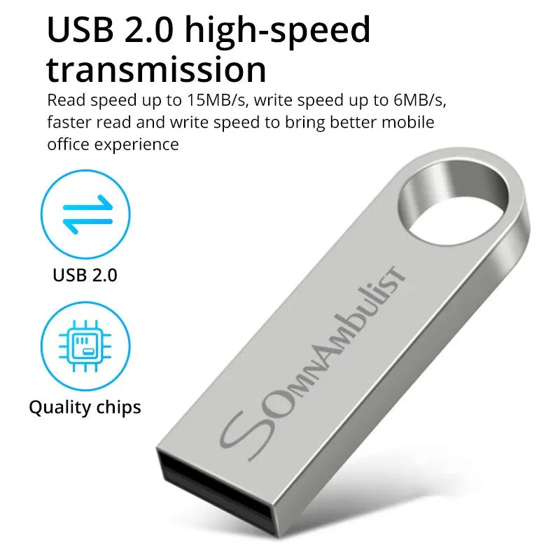SomnAmbulist Pen Drive 32GB 64GB 128GB High Speed USB2.0 for PC Mobile Mini Pen Drive 16GB 32GB USB Flash Drive 64GB 8GB 4GB Zpaxo