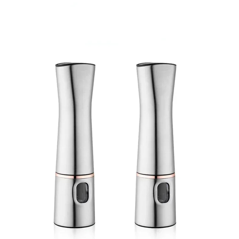 Electric Salt And Pepper Grinder With Adjustable Coarseness Refillable Mills Battery Powered Pepper Grinder Kitchen Gadget Tool Zpaxo 2pcs
