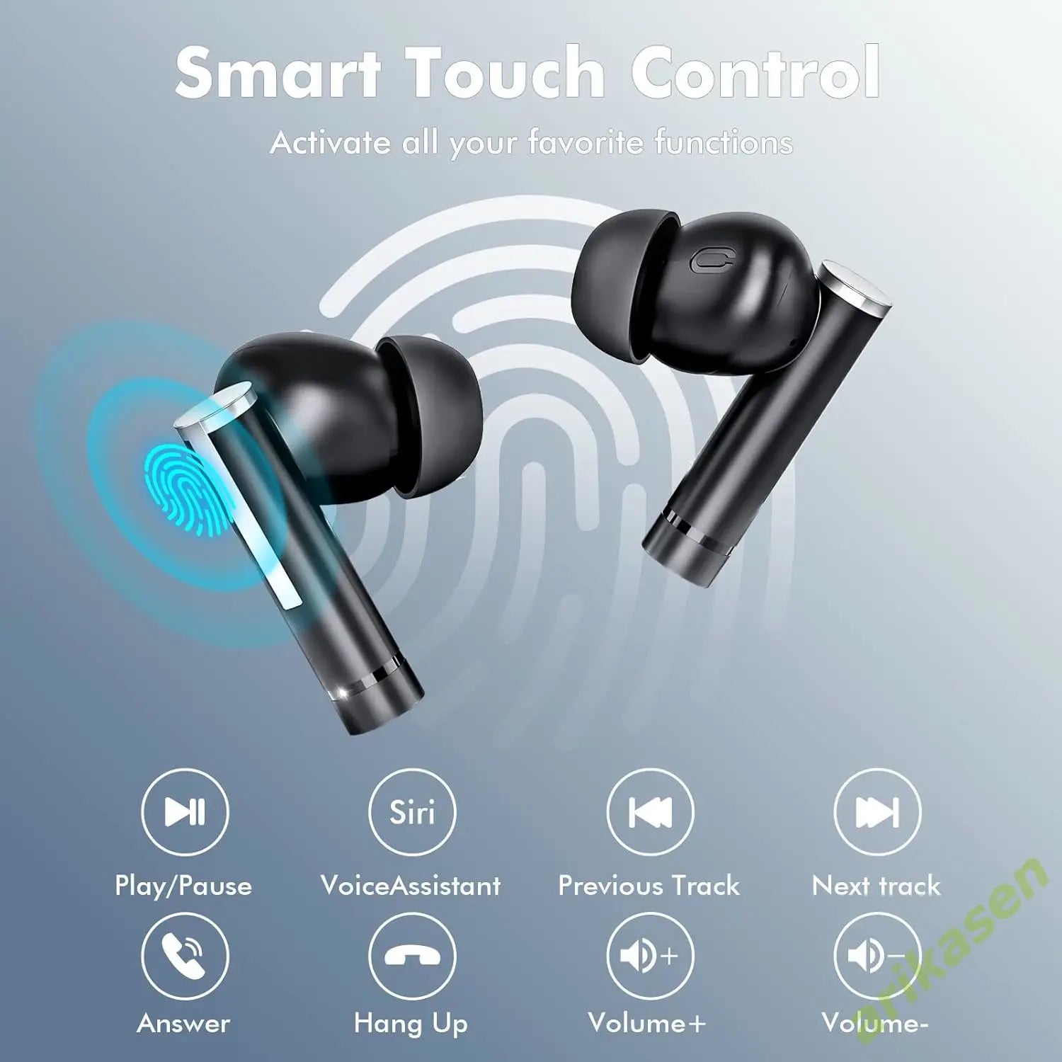 Wireless Earbuds Bluetooth Headphones 5 3 Noise Cancellation Mic LED