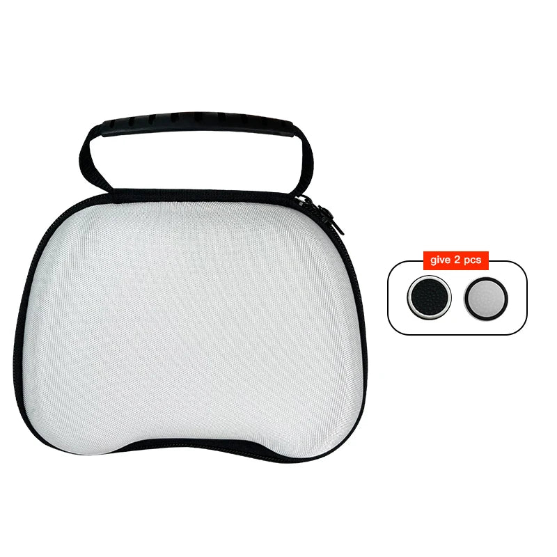 Hard Carrying Case PortablBag for PS5 PS4 Xbox S/X/Switch Pro Retro Game Console Travel Storage Holder With Mesh Bag For SD Card Zpaxo White