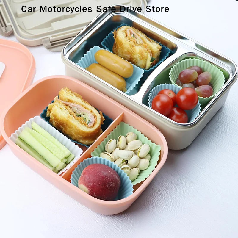 M12pcs Reusable Silicone Cupcake Baking Cups Non-stick Muffin Liners