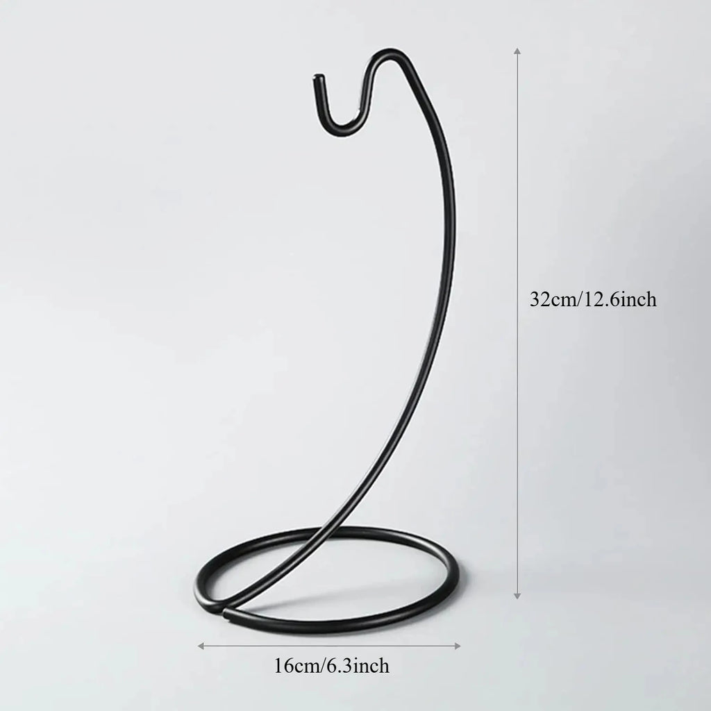 Steel Banana Holder – Modern Fruit Hanger Rack with Hooks (Black)