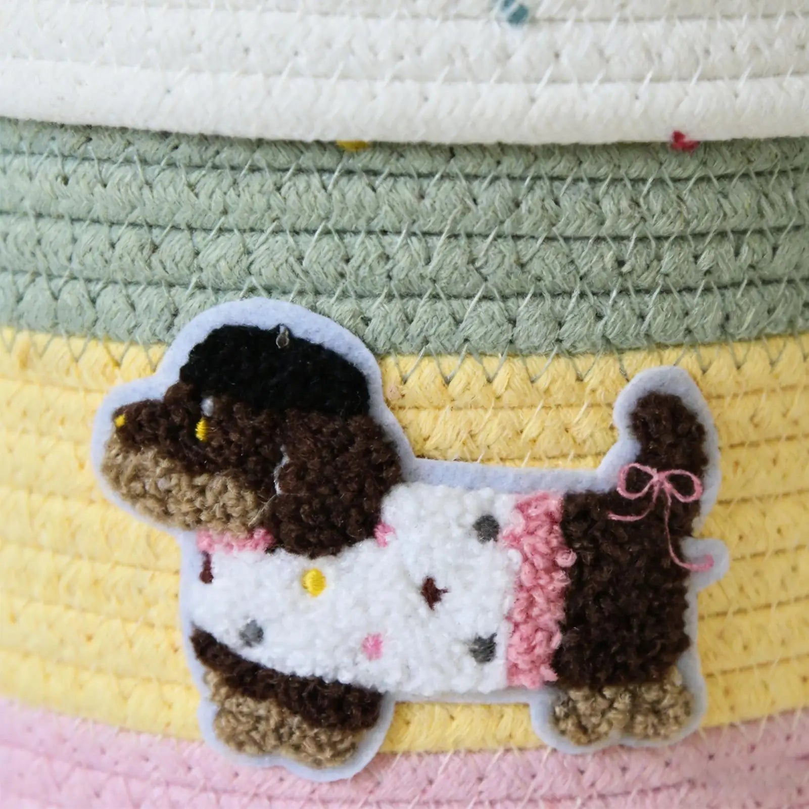 Cute Small Basket Portable Cotton Rope Bin Lid Toy Box Kids Pet Yarn