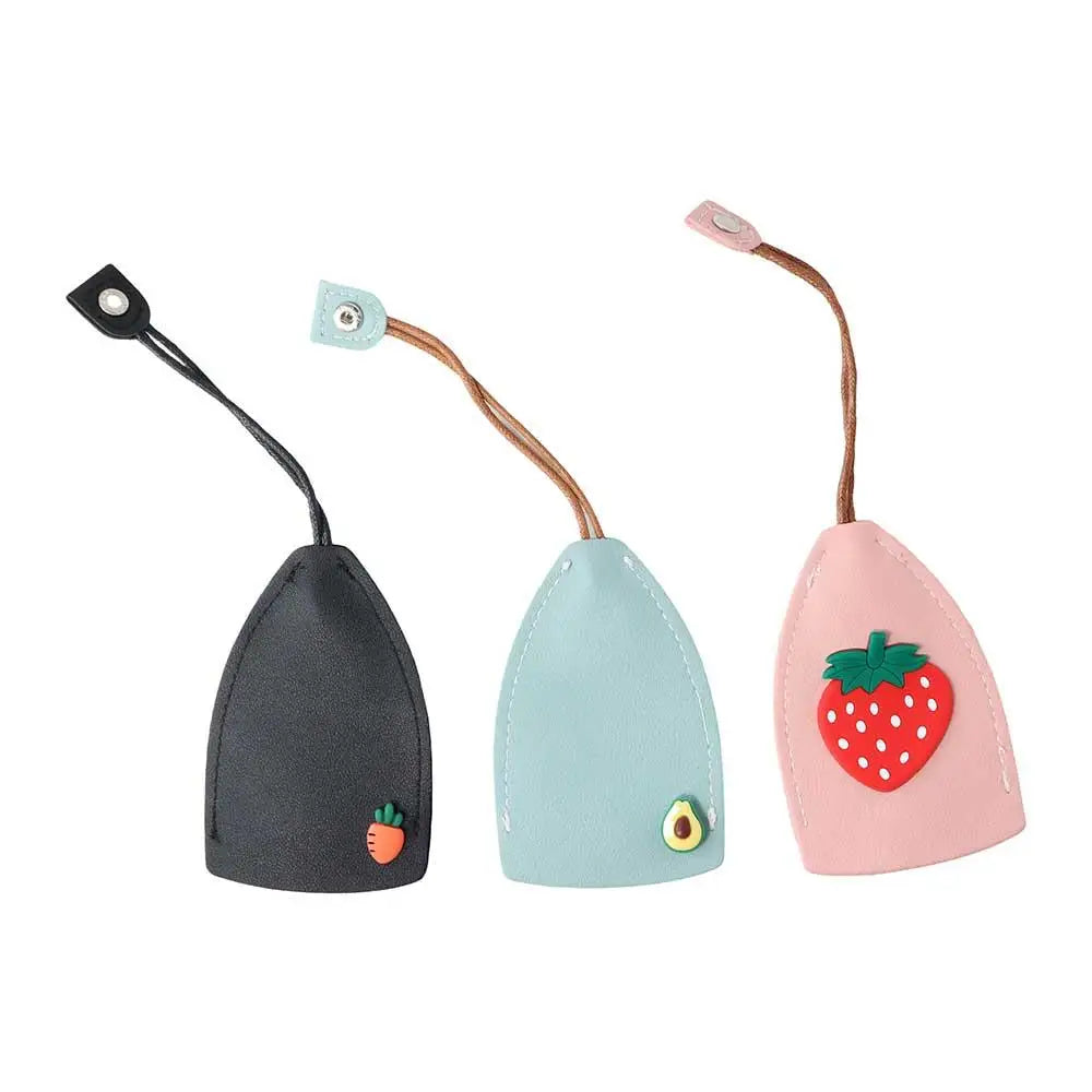 Pig Cartoon Strawberry Eggs PU Leather Rainbow Cherry Key Wallets Zpaxo
