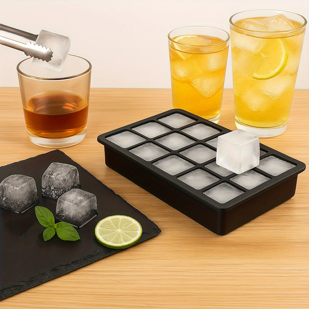 2-Pack Silicone Ice Cube Trays with Lids, Dishwasher Safe Food-Grade Collapsible Molds for Clear Whiskey Ice, Father's Day Gift Zpaxo