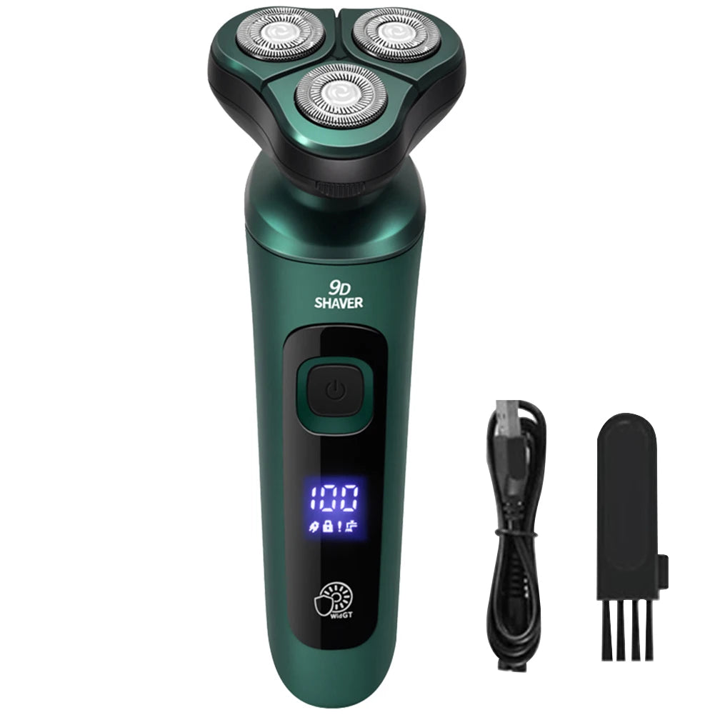 Men Rechargeable Shaver USB Charging Smart Razor Digital Display Face Zpaxo Standard set
