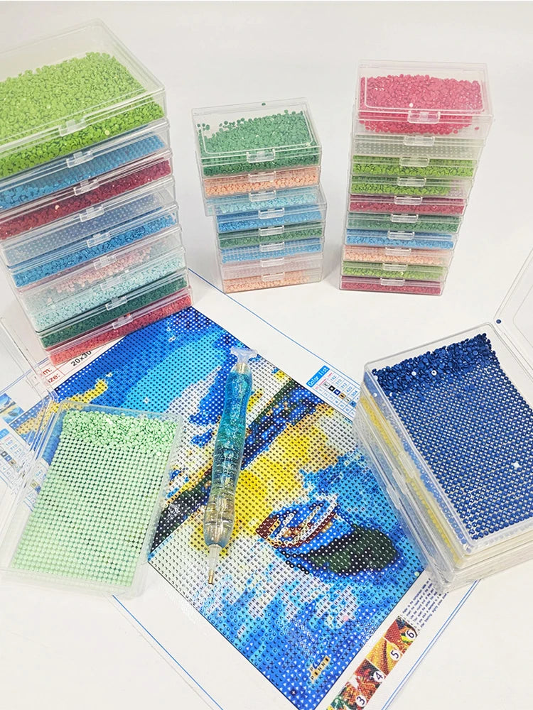 15 30 Diamond Painting Storage Box Trays Lids DIY Beaded Jewellery