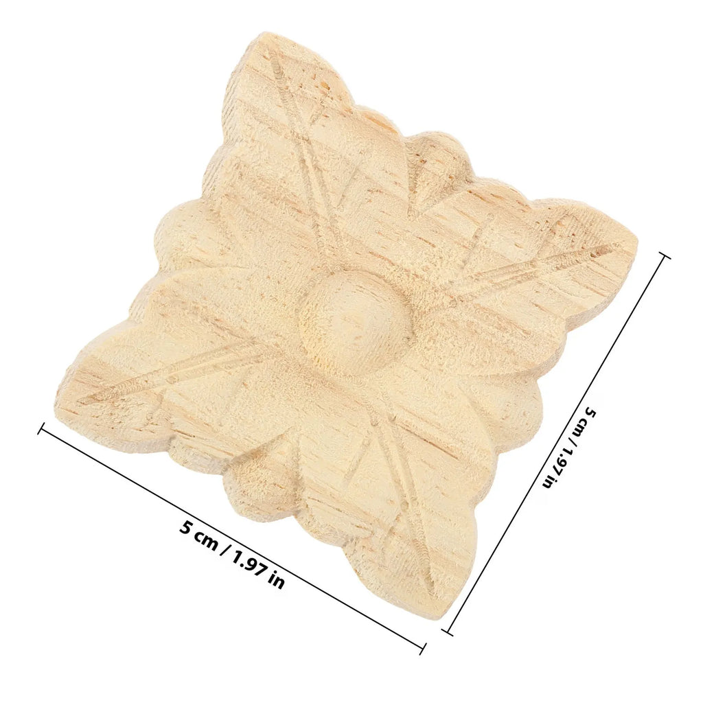 Carved Onlay Applique Premium Wooden Carving Decor Furniture Door Bed