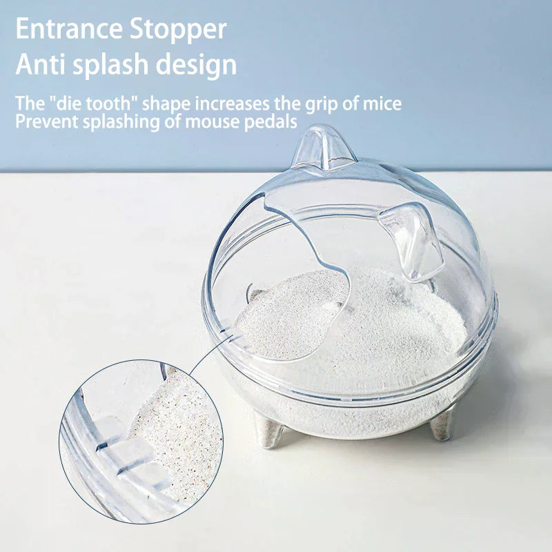 Capacity Transparent Shower Room Hamsters Small Pet Sand Bath Cage Zpaxo