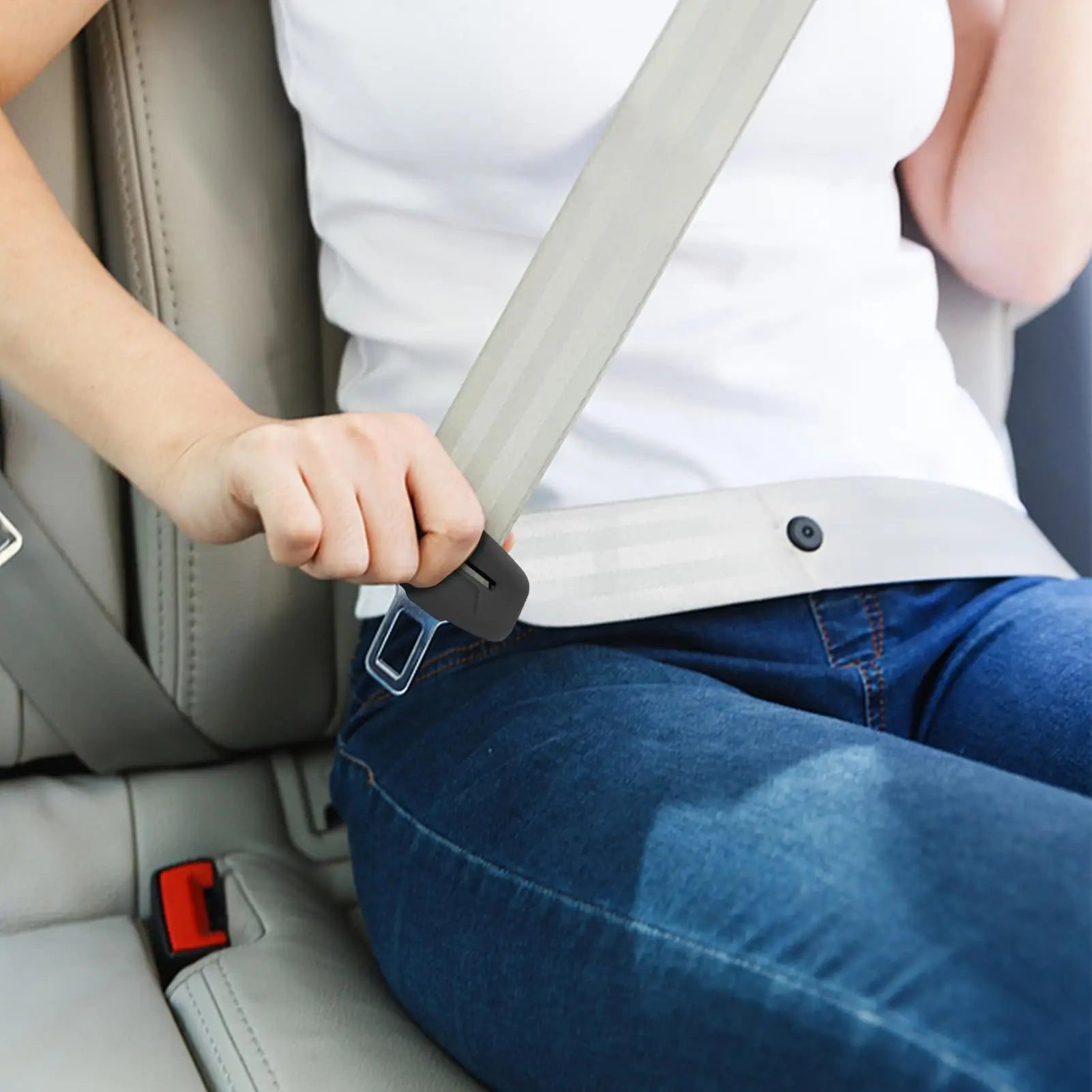 Car Seat Belt Buckle Cover 4 Silicone Anti Scratch Protector Reusable