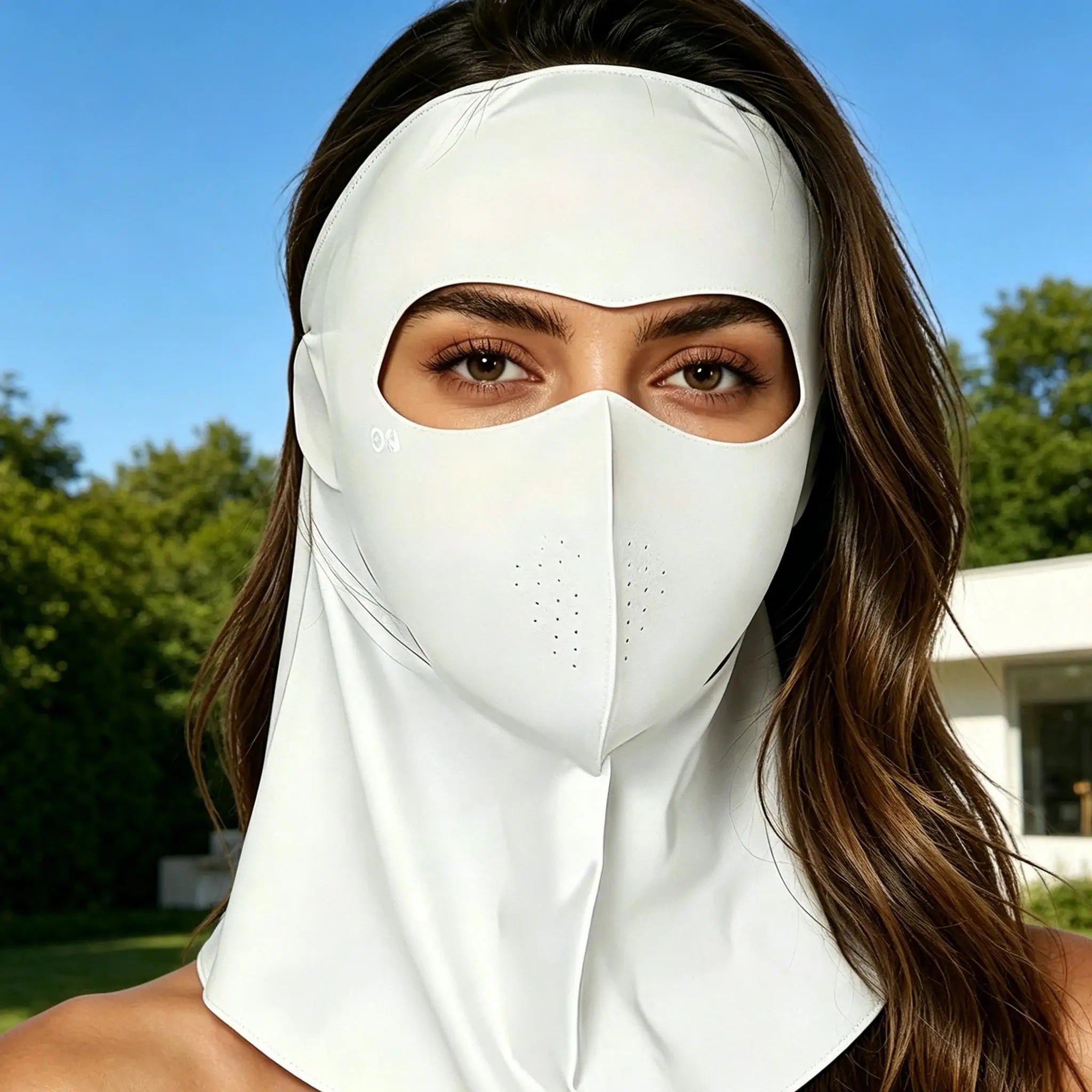 UPF 50+ Ice Silk Sun Face Mask – UV & Neck Protection UV Protection Face Mask Zpaxo