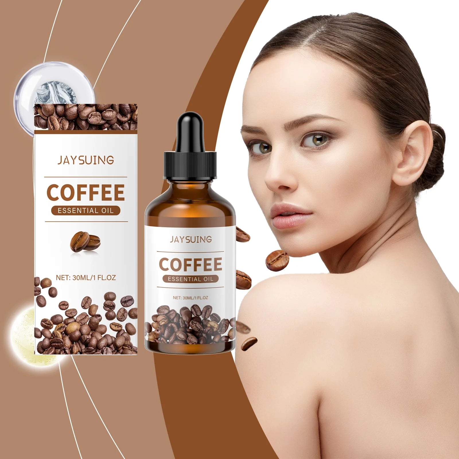 Jaysuing Coffee Essential Oil Deep Moisturizing Body & Face 30ml Body & Face Oil Zpaxo