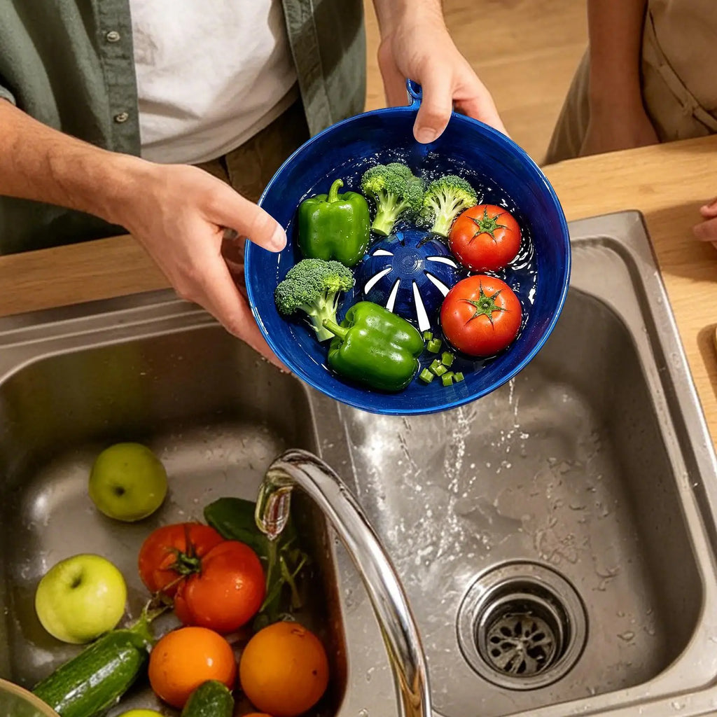 Swirling Berry Washing Bowl Self-spinnings Fruit Vegetable Washer