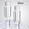 5A Fast Charging USB-C to C Nylon Cable 1m/2m/3m | 100W PD USB-C Charging Cable Zpaxo White 1m