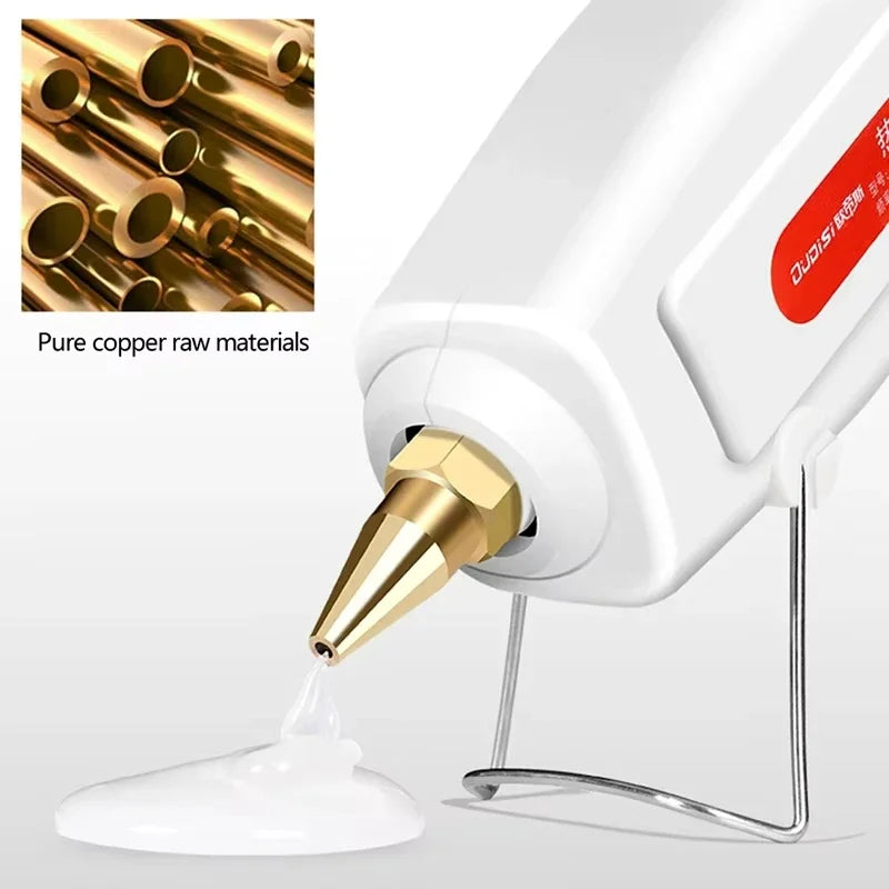 100W Electric Hot Melt Glue Gun Mini DIY for Household & Industrial 11mm Glue Stick US Plug Repair Tool Zpaxo