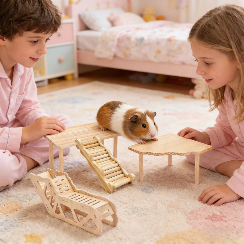 Hamster Ladder Wooden Ramp Playground Maze Funny Hamster Cage Accessories For Gerbil Mouse Mice Small Animal Ferret Squirrel Zpaxo China Mainland