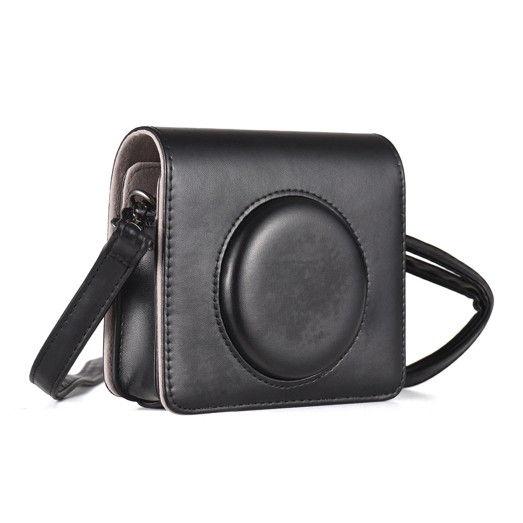 Portable Instant Camera Bag Camera Case Retro Style PU Leather Carrying Case Replacement for Kodak C300R/ Mini Shot 3 with Adjus