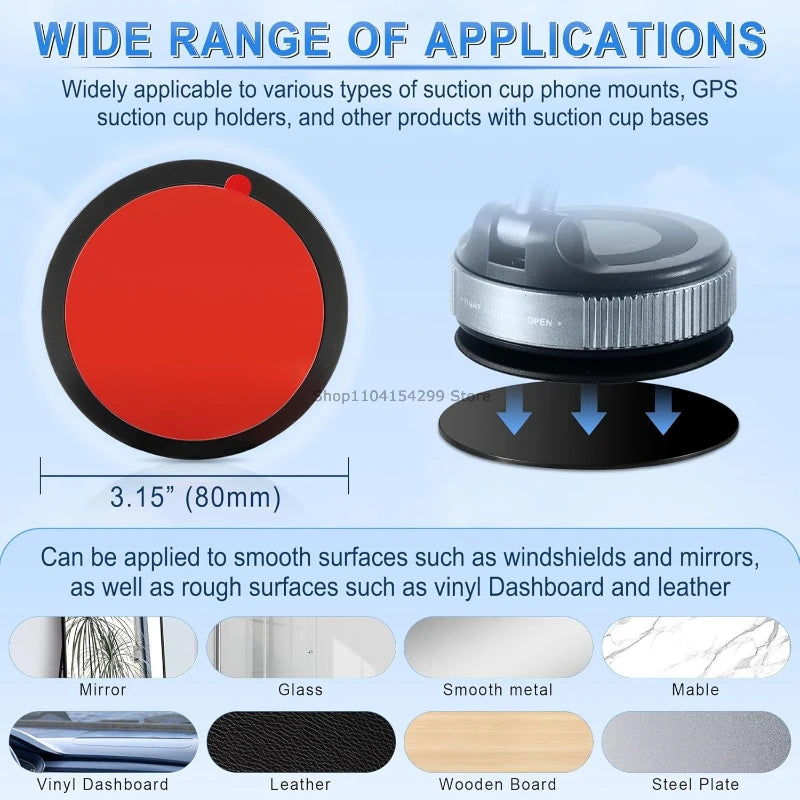 Waterproof Universal Self Adhesive Sticker Phone Stand Bracket Stickers Mobile Phone Sticker for Car Dashboard Suction Cup Base Zpaxo