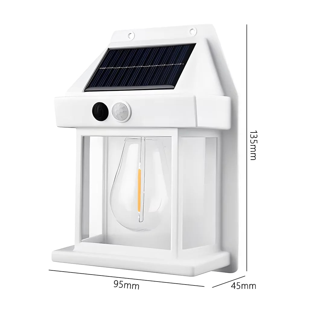 Solar Outdoor Waterproof LED Wall Light Powerful Solar Energy Lamp with Light Sensor for Garden Yard Fence House Decoration Zpaxo 1PCs White Classic