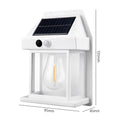 Solar Outdoor Waterproof LED Wall Light Powerful Solar Energy Lamp with Light Sensor for Garden Yard Fence House Decoration Zpaxo 1PCs White Classic