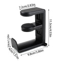 Rotating Headphone Stand PC Gaming Headset Holder Adjustable Clamp-On 360° Rotation Desk Hanger Hook Headphone Storage Zpaxo Black