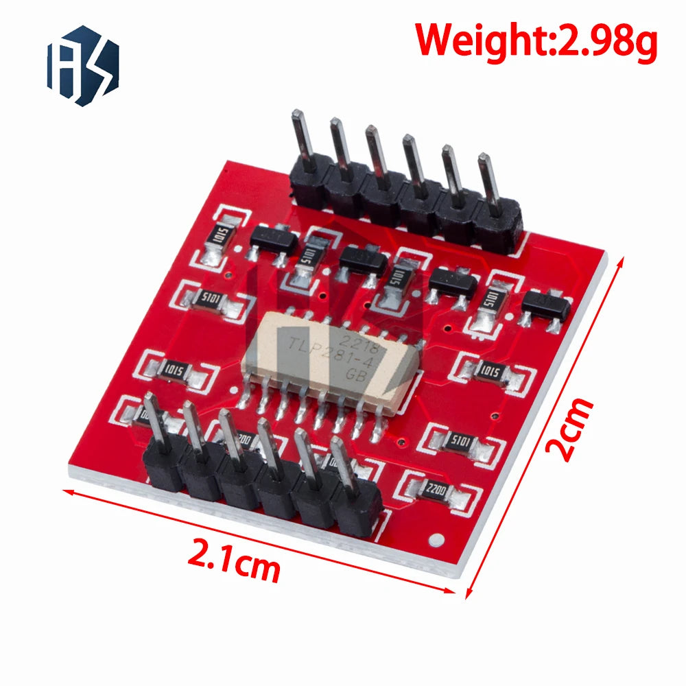 ‌TLP281-4 Industrial IoT Optocoupler Module - 4-Channel 5000Vrms Isolation with Dual-Level Logic Interface for Arduino Zpaxo