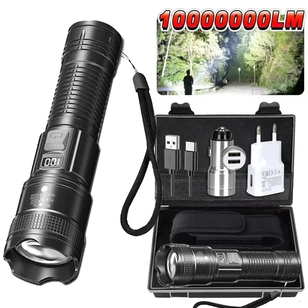 2-Pack Rechargeable LED Tactical Flashlight – Waterproof Torch