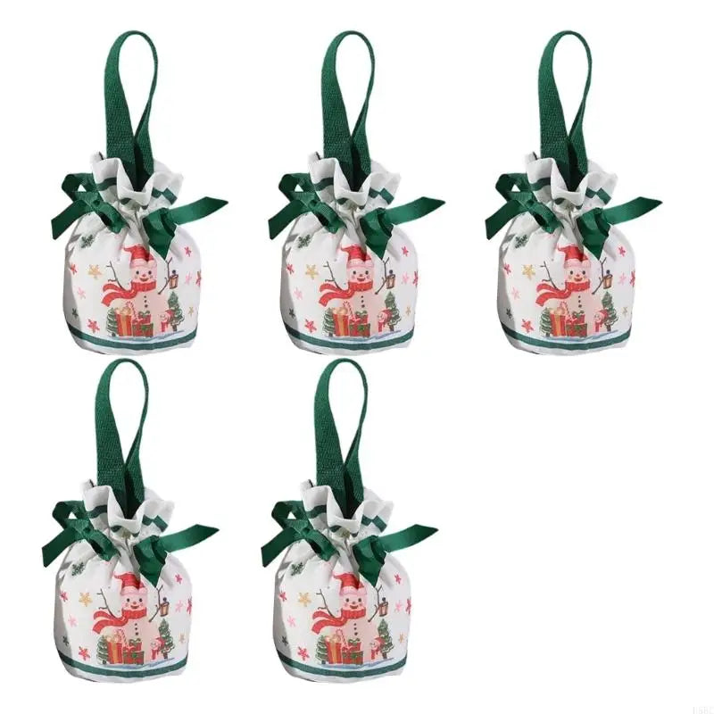 Seasonal Decorative Fabric Sacks Carry Handle Festival Ornament