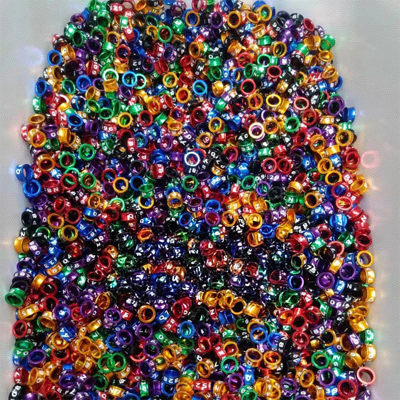 Split Budgerigar Rings Aluminum Bird Leg Bands Non-custom