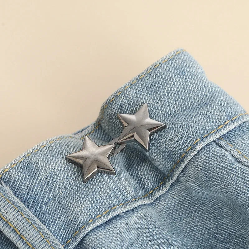 1 Pair Jeans Button Adjustable Clips for Pant Skirts Waist Tightener Buckle Snap Button Adjuster Pants Pin Retractable Button Zpaxo E