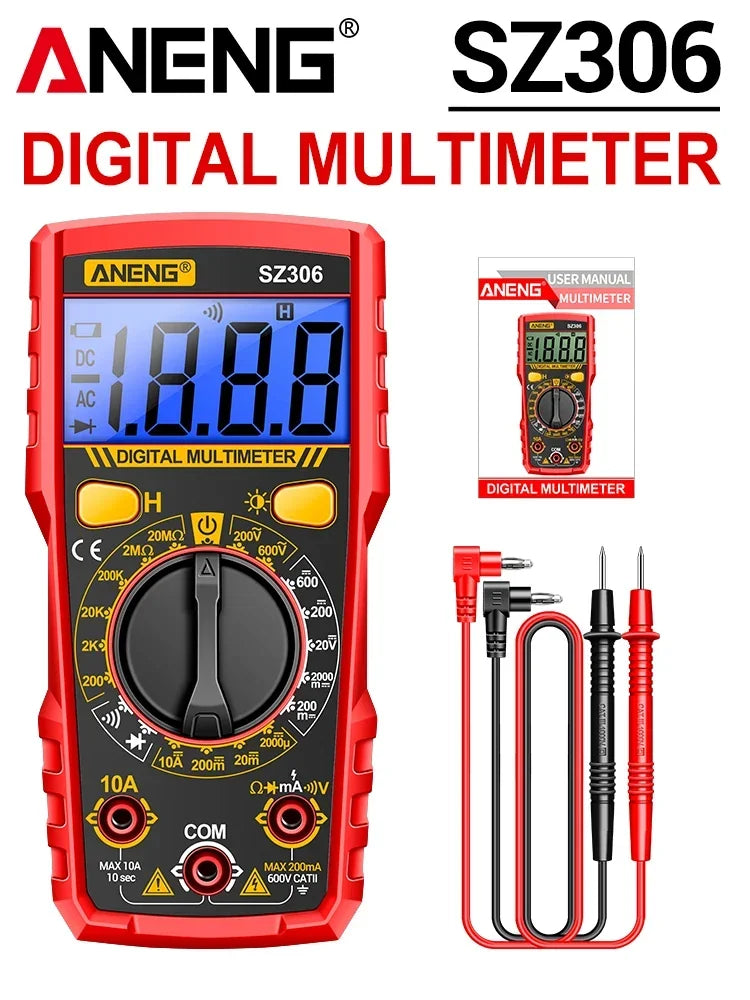 ANENG SZ306 Multimeters 10A Current Testers AC DC Voltage Diode Test