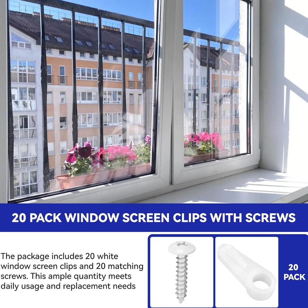 Window Screen Clips Screws Storm Windproof Hold Fastener Hardware