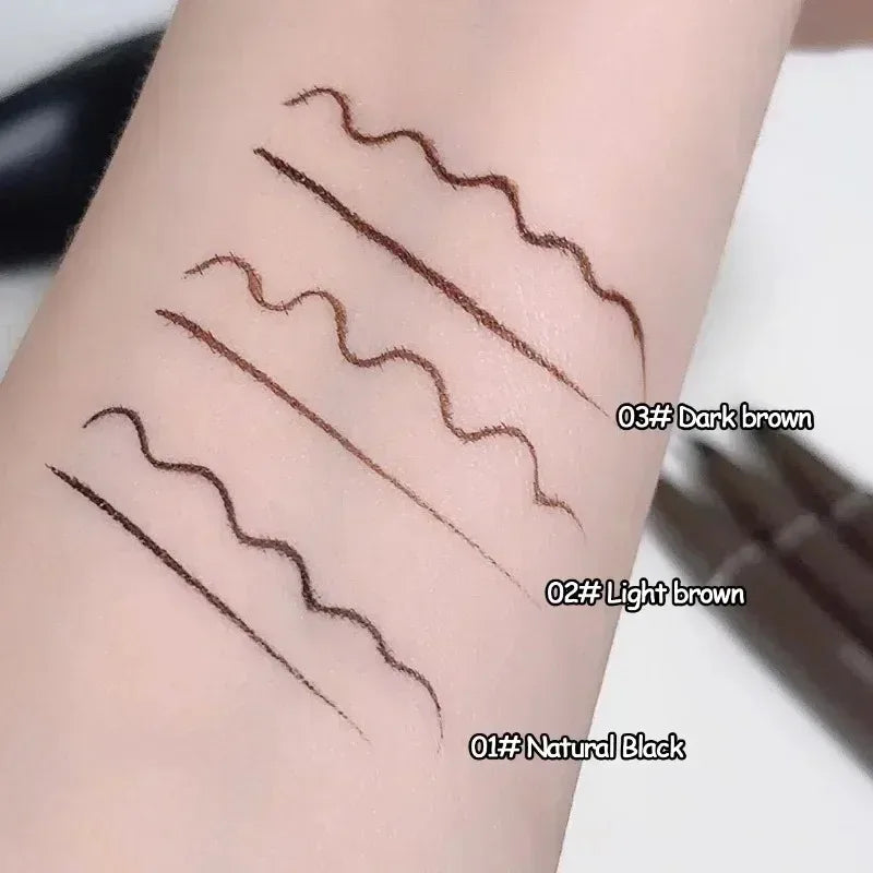 Curved Eyeliner Pen Quick Dry Liquid Eye Liner Easy To Draw Ultra-fine Lying Silkworm Pencil Black Brown Lower Eyelash Eye Mkeup Zpaxo