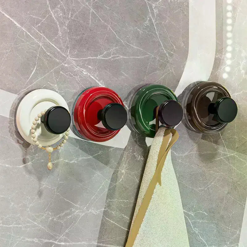 Suction Cup Wall Hooks No-Drill ABS 4-Pack | Bathroom & Kitchen Suction Cup Hooks Zpaxo