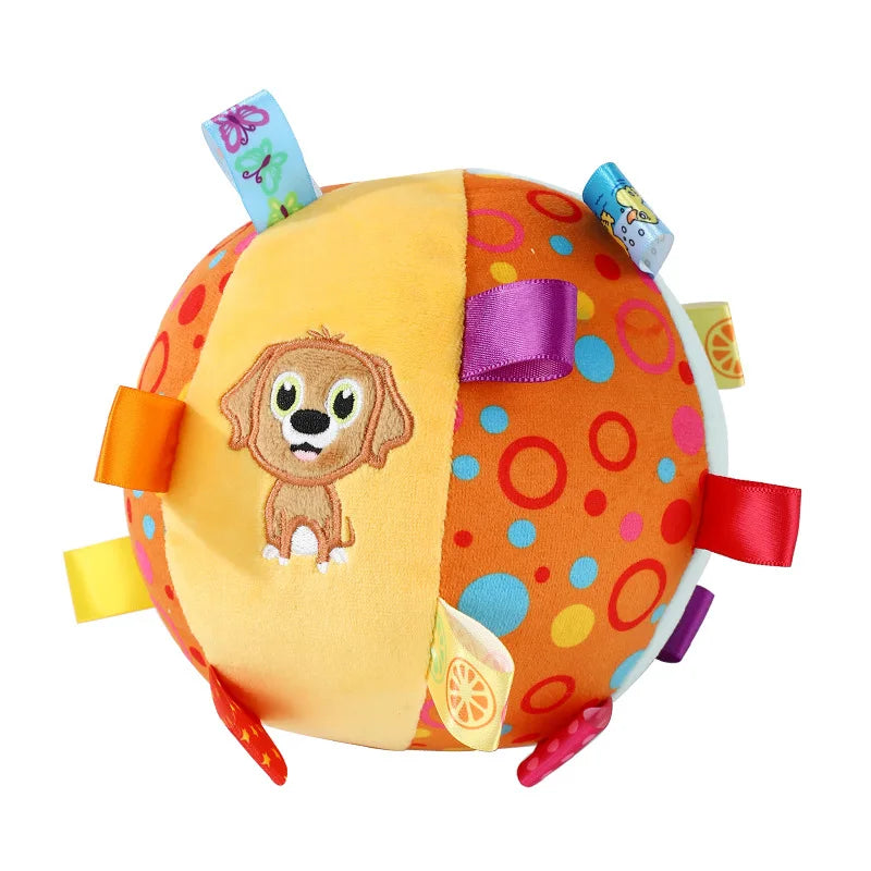 Plush Dog Vocal Toy Ball Funny Interactive Pet Toys Bells Cleaning