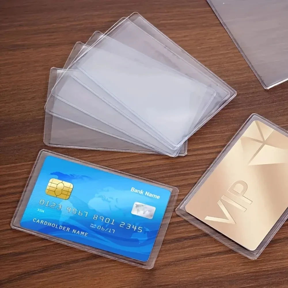 PVC Waterproof Transparent Card Holder Plastic Id Holders Case