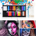 10 Grid 26 Colors Water-soluble Face Body Paint Palette Halloween Zpaxo 3pcs