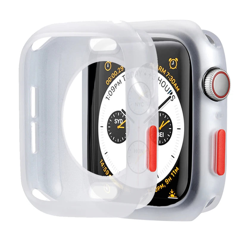 Silicone Case For Apple Watch 9 8 7 6 5 4 se 45mm 41mm 44mm 40mm 42mm 38mm Protection Shell Cover for iWatch Series Ultra 2 49mm Zpaxo