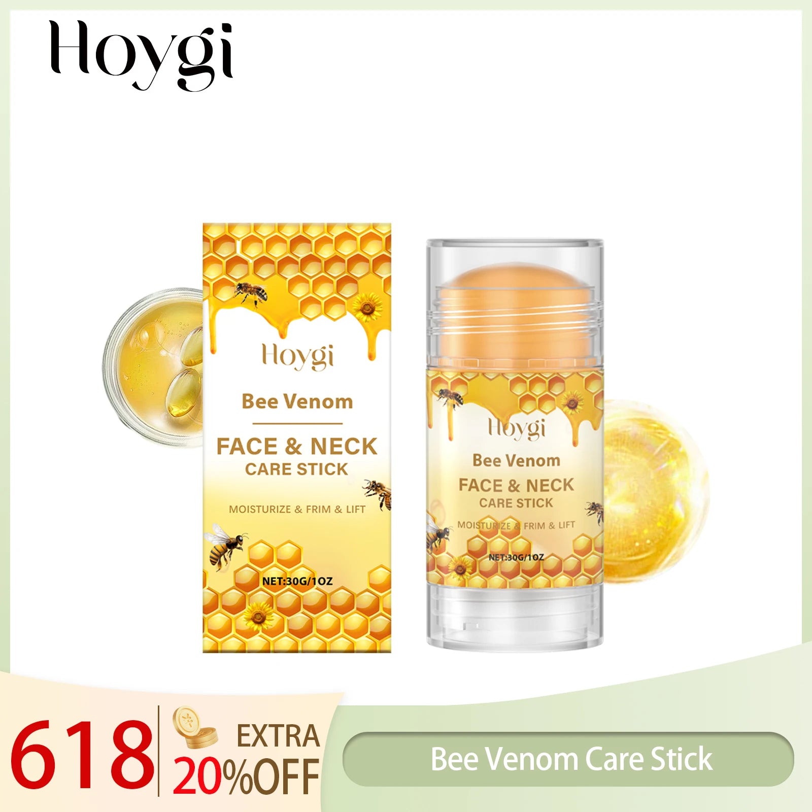 Hoygi Bee Venom Firming Serum Stick Anti Wrinkle Cream Lifts Tightens the Skin Solving Wrinkles Fine Lines Natural Serum Zpaxo