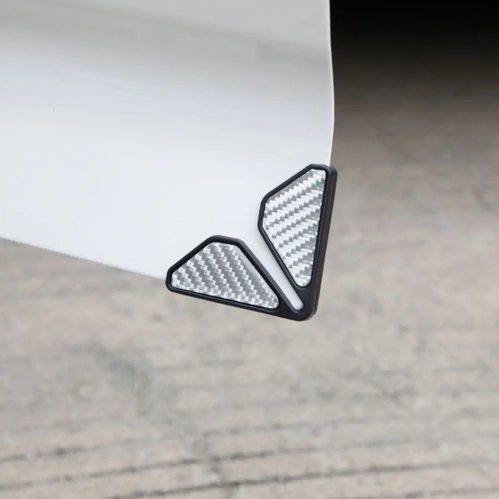 Carbon Fiber Car Door Anti-collision Stickers Thicken Sticker Soft Plastic Door Corner Anti-scratch Protection Universal Zpaxo
