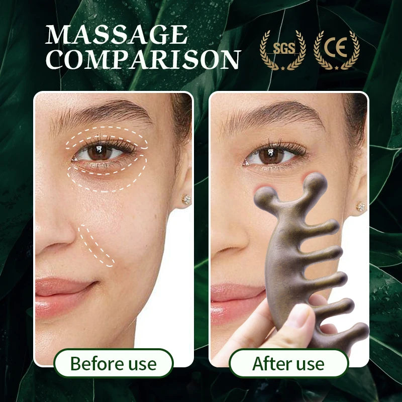 Sandalwood Nose and Face Facial Massager Comb Massage Hair Brush Women Spa Anti Cellulite Neck Skin Care Wooden Comb Beauty Tool Zpaxo