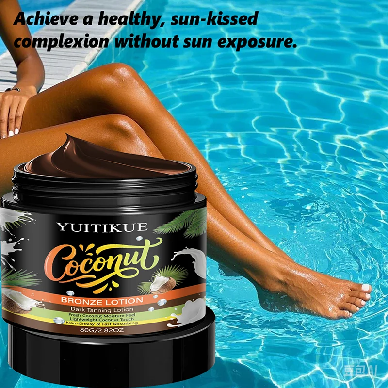 YUITIKUE Coconut Bronze Self-Tanning Lotion | Dark Tan No Sun Self-Tanning Lotion Zpaxo