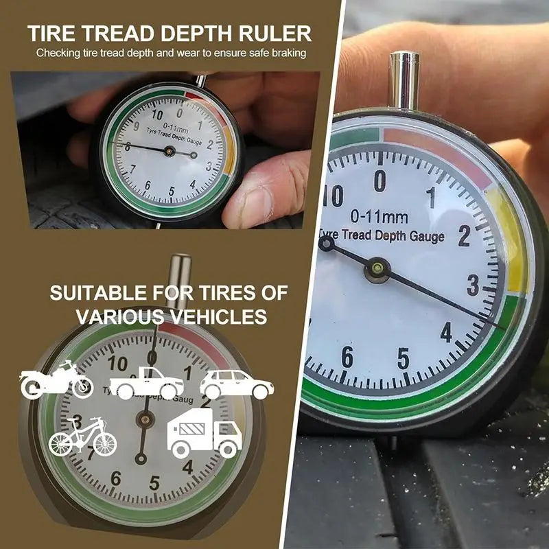 Tire Tread Depth Gauge – Accurate Stainless Steel Tyre Meter
