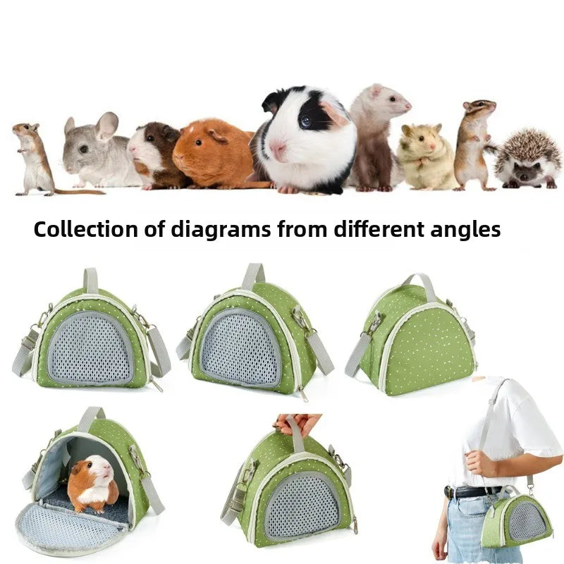 Hamster Bag Squirrel Take out Bag Hedgehog Out To Pack Honey Bag Chicken Four Seasons Outdoor Lizard Pet Oblique Straddle Bag Zpaxo