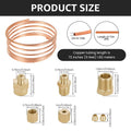 Oil Pressure Gauge Tubing Kit 72 in Practical Oil Gauge Line Kit Set Copper Tube Threaded Parts for Tractor/ Mechanical Pressure Zpaxo yellow -8pcs